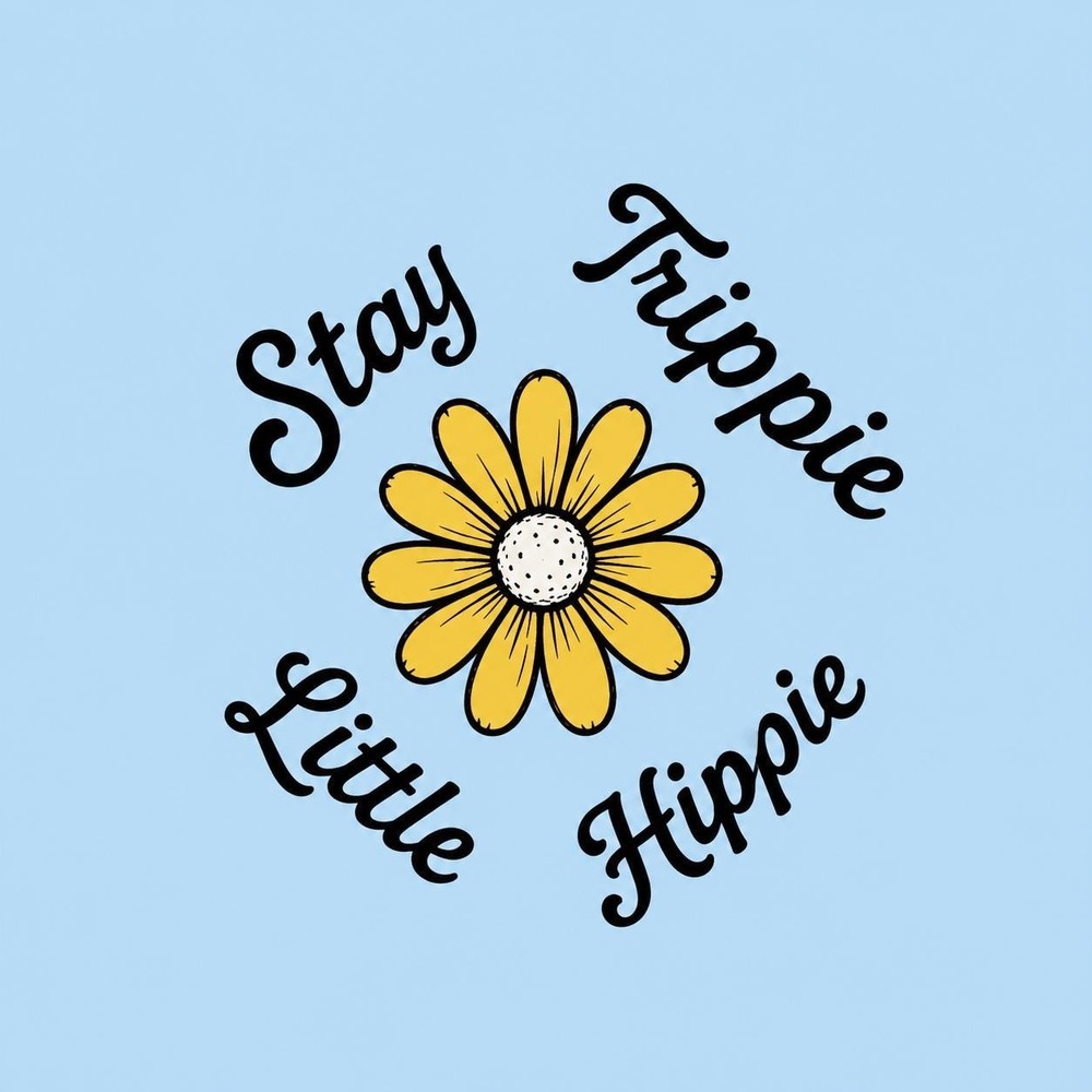 Stay Trippie, Little Hippie sticker 3" square
